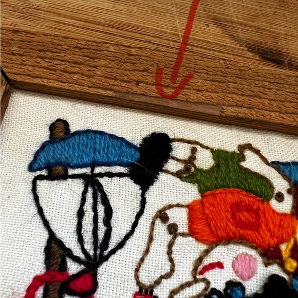 Free with purchase! Vintage Crewel Embroidery Picture - Picture 8 of 10